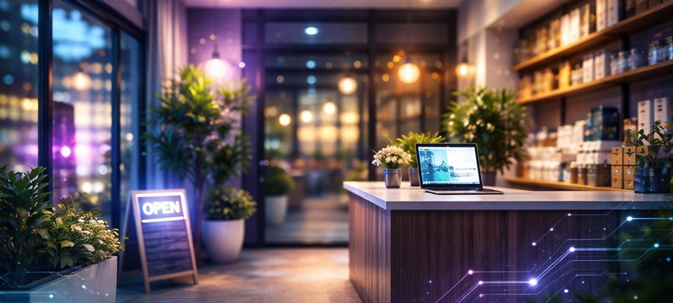 Modern professional web development visual representing leads and growth